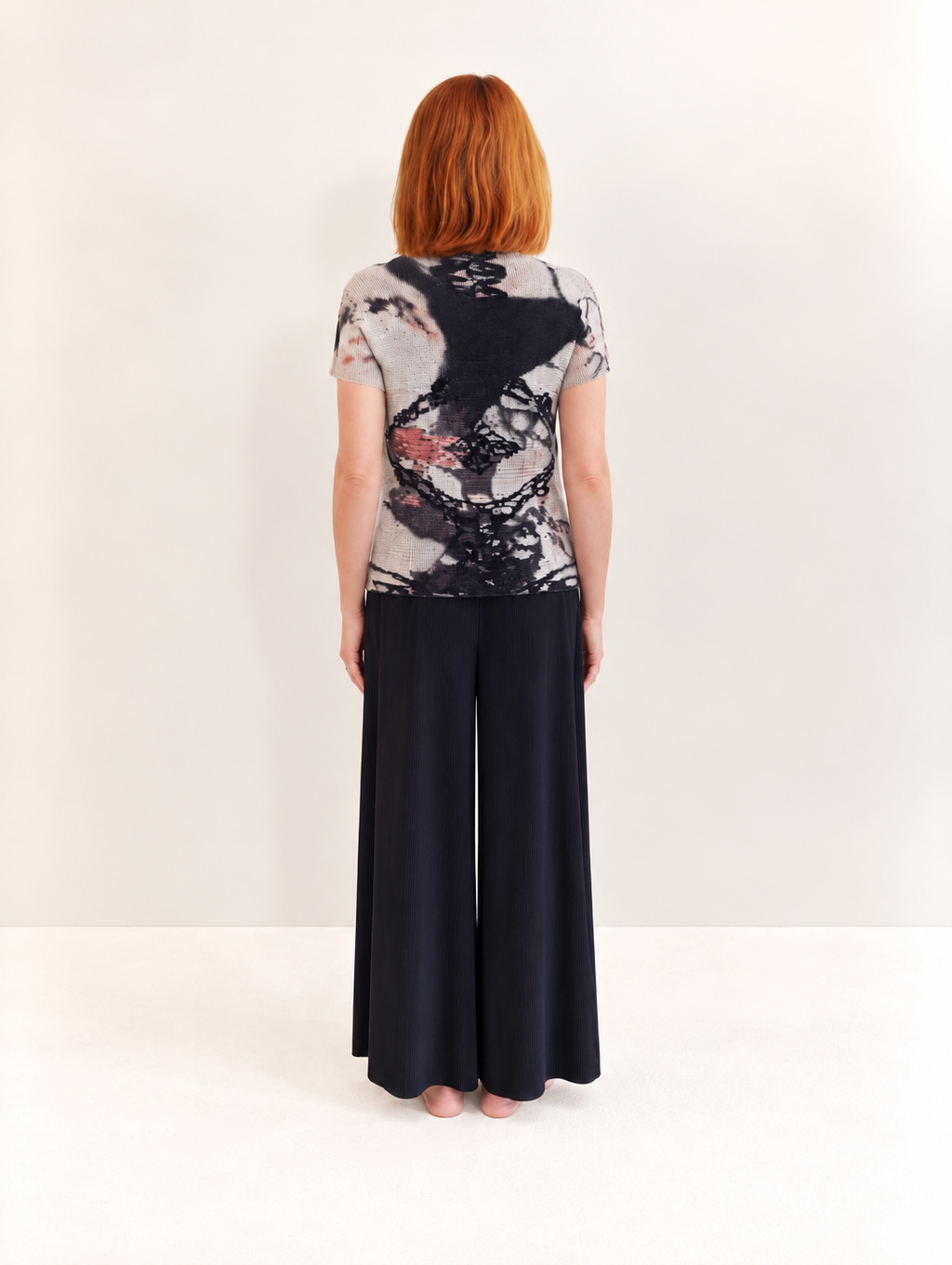 Maglia Plissé Fantasia Astratta