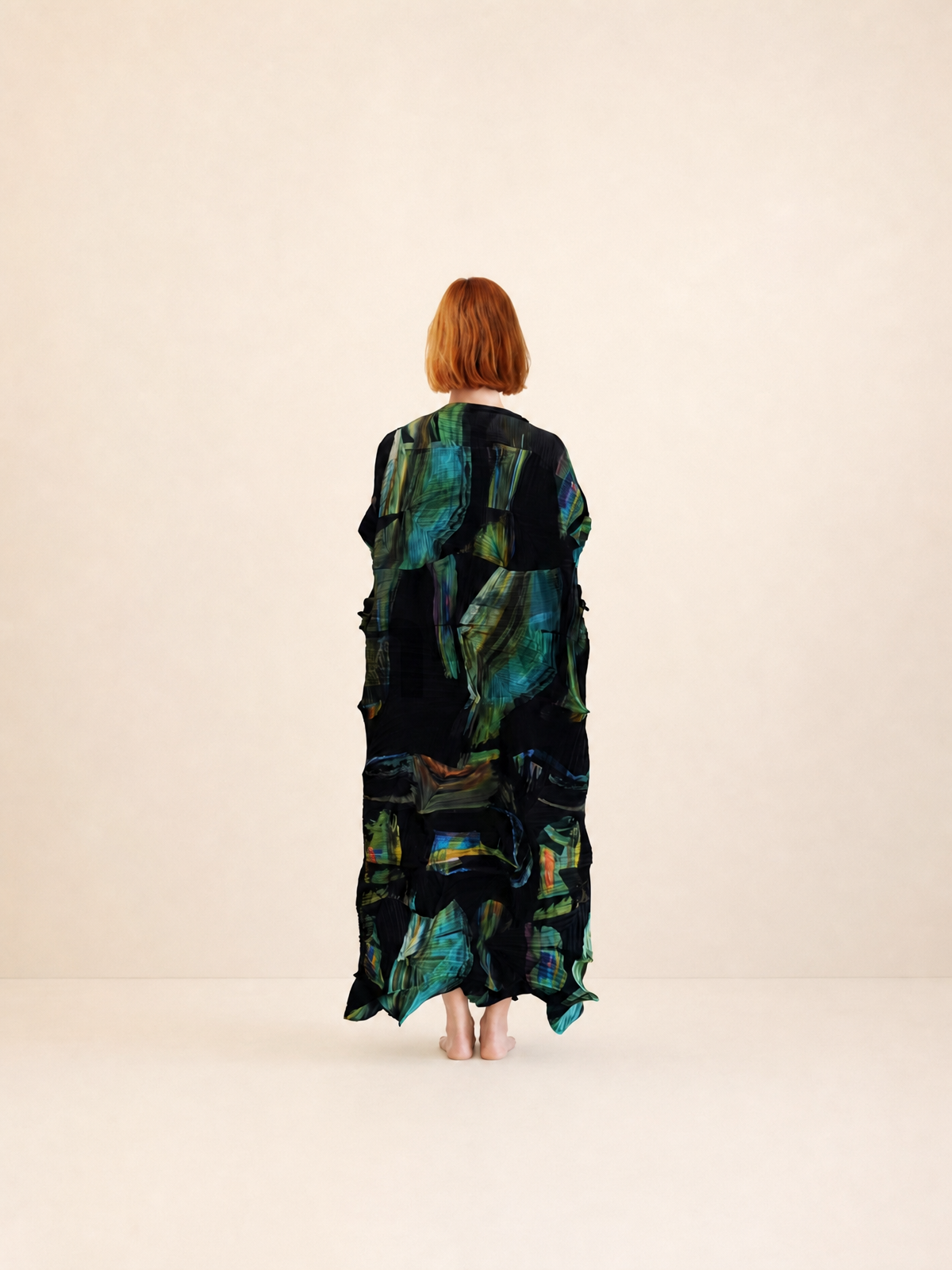 Abito Plissettato Geometrico Taglie Comode Oversize