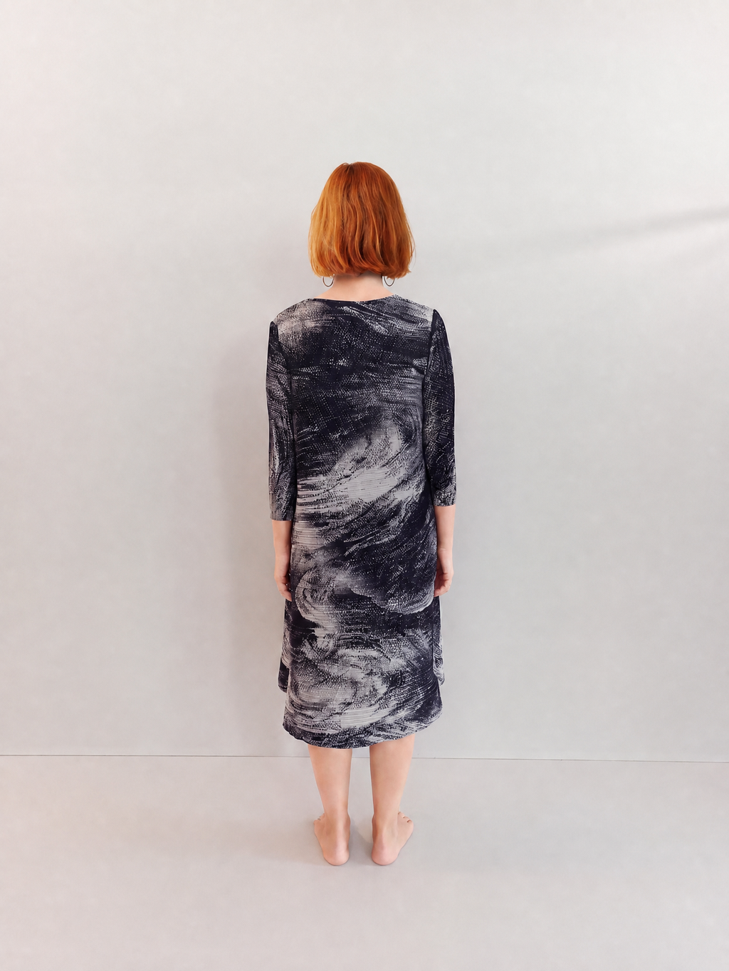 Abito Plissettato Donna Fantasia – Abito Midi Elegante Taglie Comode