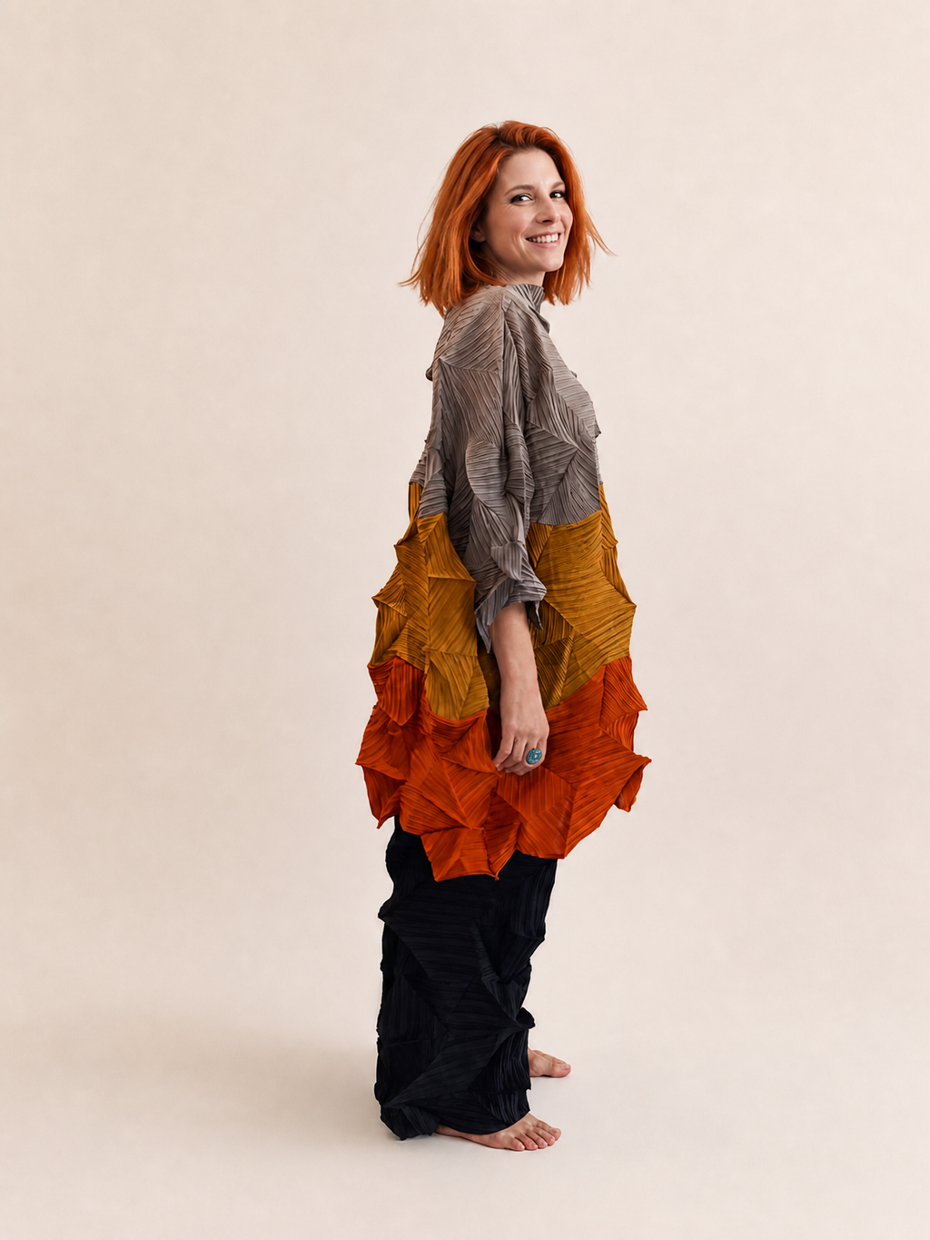 Casacca Plissé Multicolor - Modello Oversize
