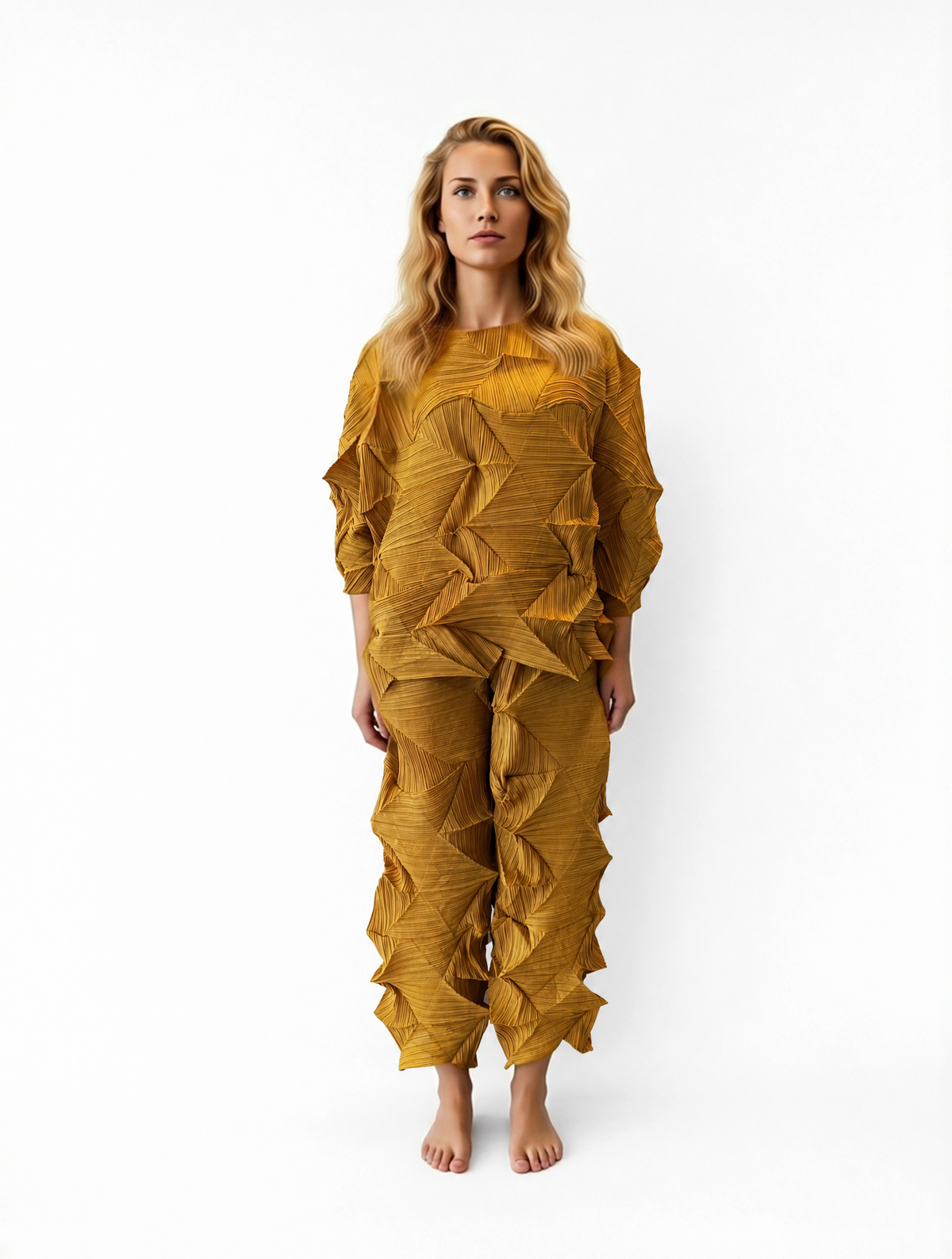 Casacca Plissé Tridimensionale Oversize