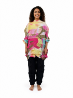 Casacca plissé multicolor oversize