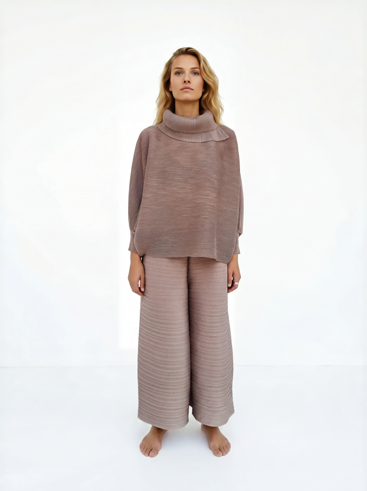 Pantalone palazzo plissettato