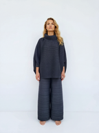 Blusa plissettata oversize