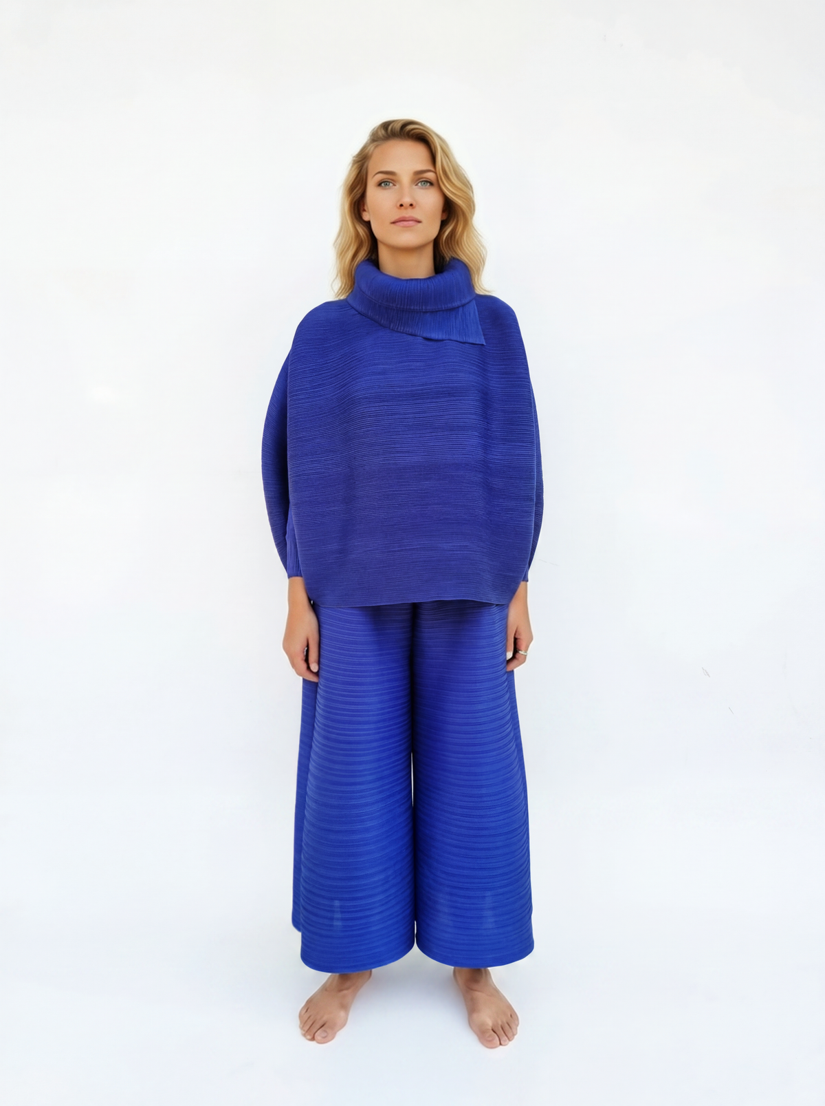 Pantalone palazzo plissettato