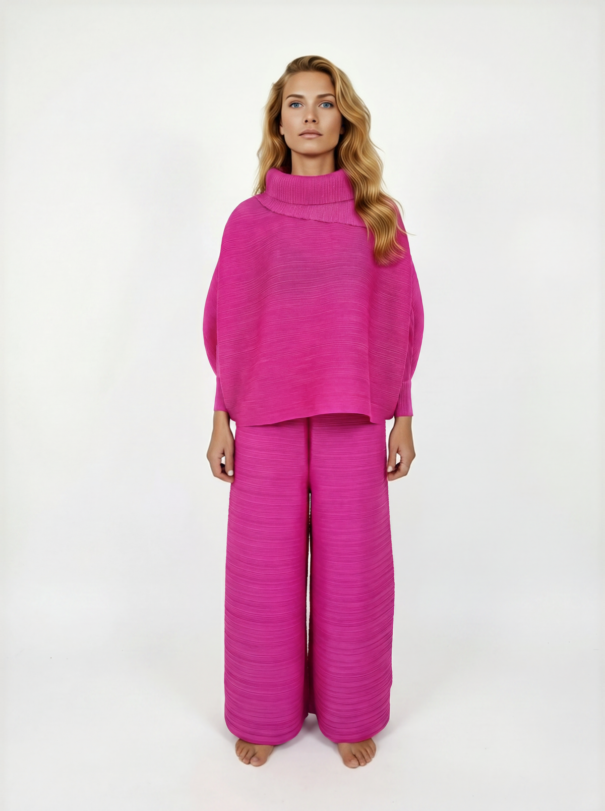 Pantalone palazzo plissettato