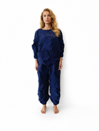 Pantalone Plissé Tridimensionale Oversize