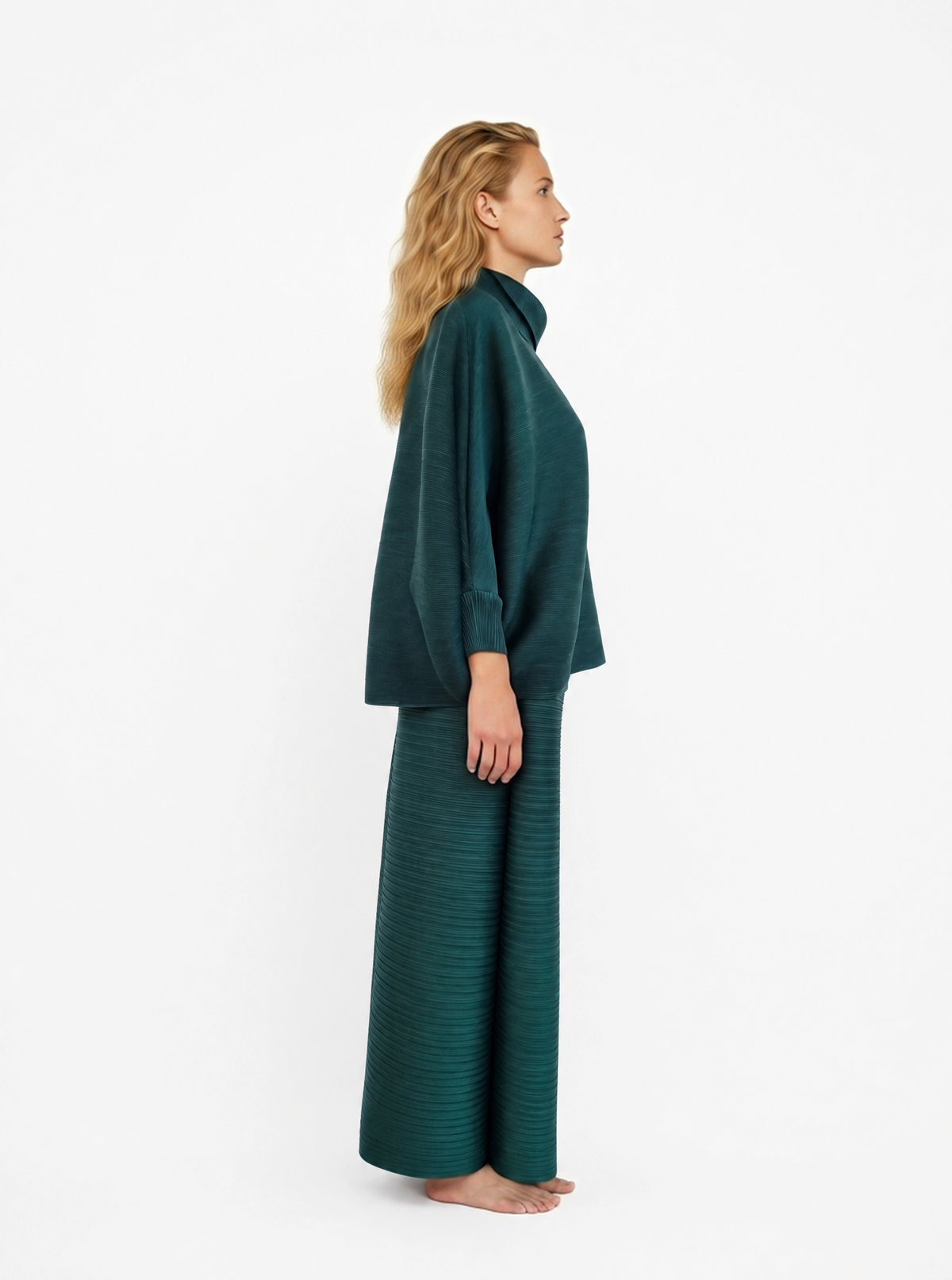 Blusa plissettata oversize