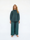 Pantalone palazzo plissettato