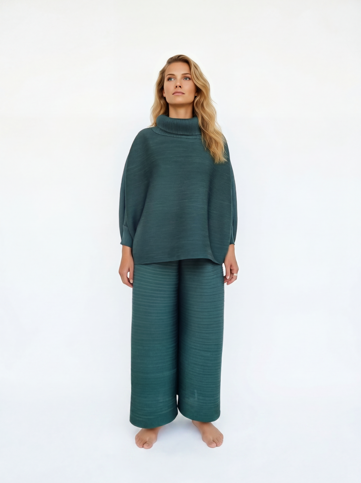 Blusa plissettata oversize