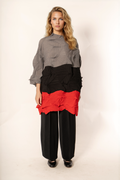 Casacca plissettata over tre colori